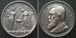 ARNOLD BOECKLIN Zum 150. Geburtstag 1977 Bronze versilbert
