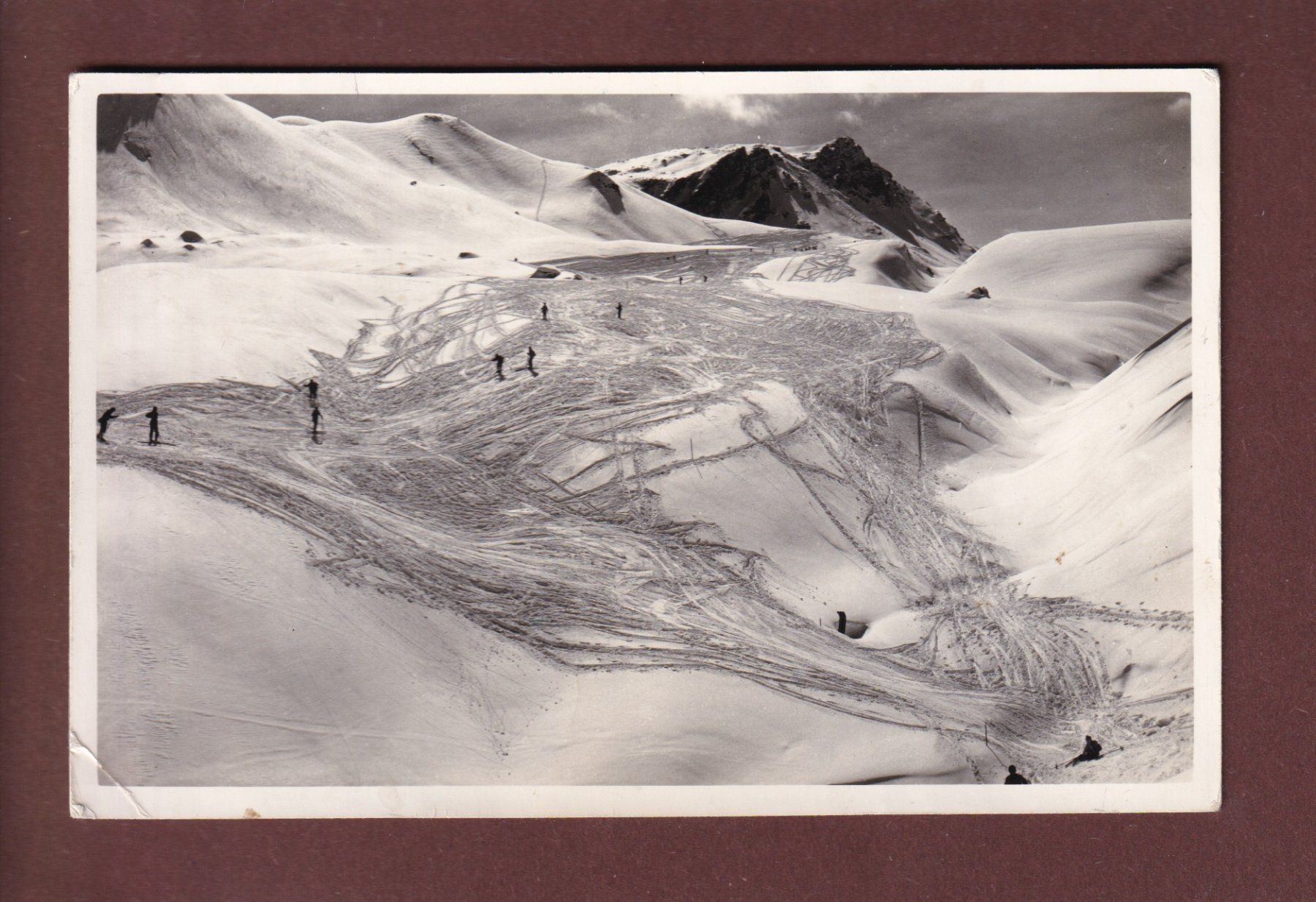 Ansichtskarten: Davos - PARSENN-KUBLIS-ABFAHRT - 1938 // Eckbug // – Gebraucht aus Pully von nicecards