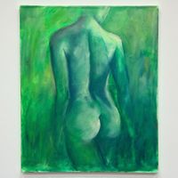 Carine DUTOIT-BORNER (1935-2025) - nu à l'huile sur toile