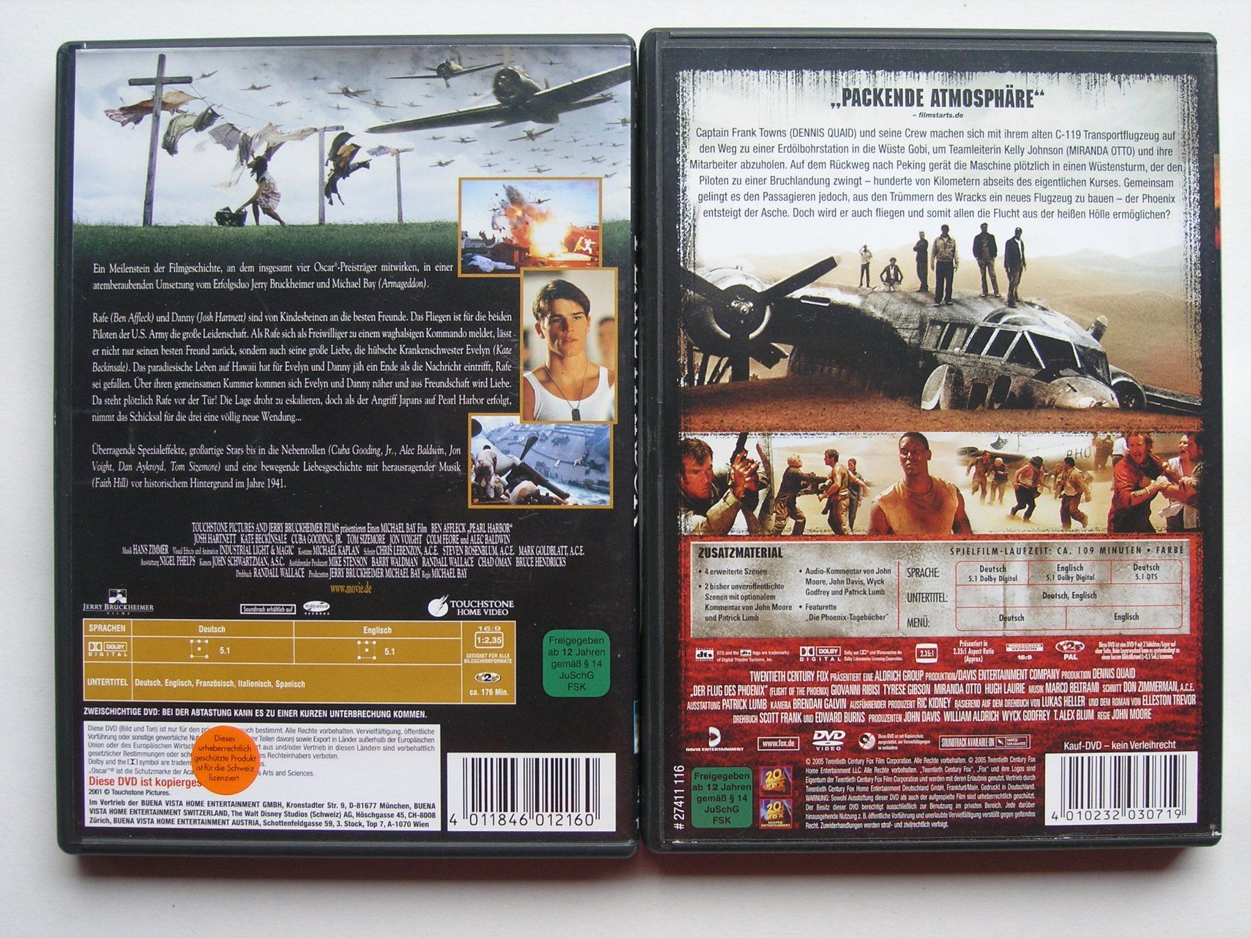 Tutti i DVDs: 2 DVD SET PEARL HARBOR & DER FLUG DES PHOENIX – Usato da Zuzwil SG venduto da vette13 1