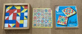 Würfel Mosaik Spiel aus Holz