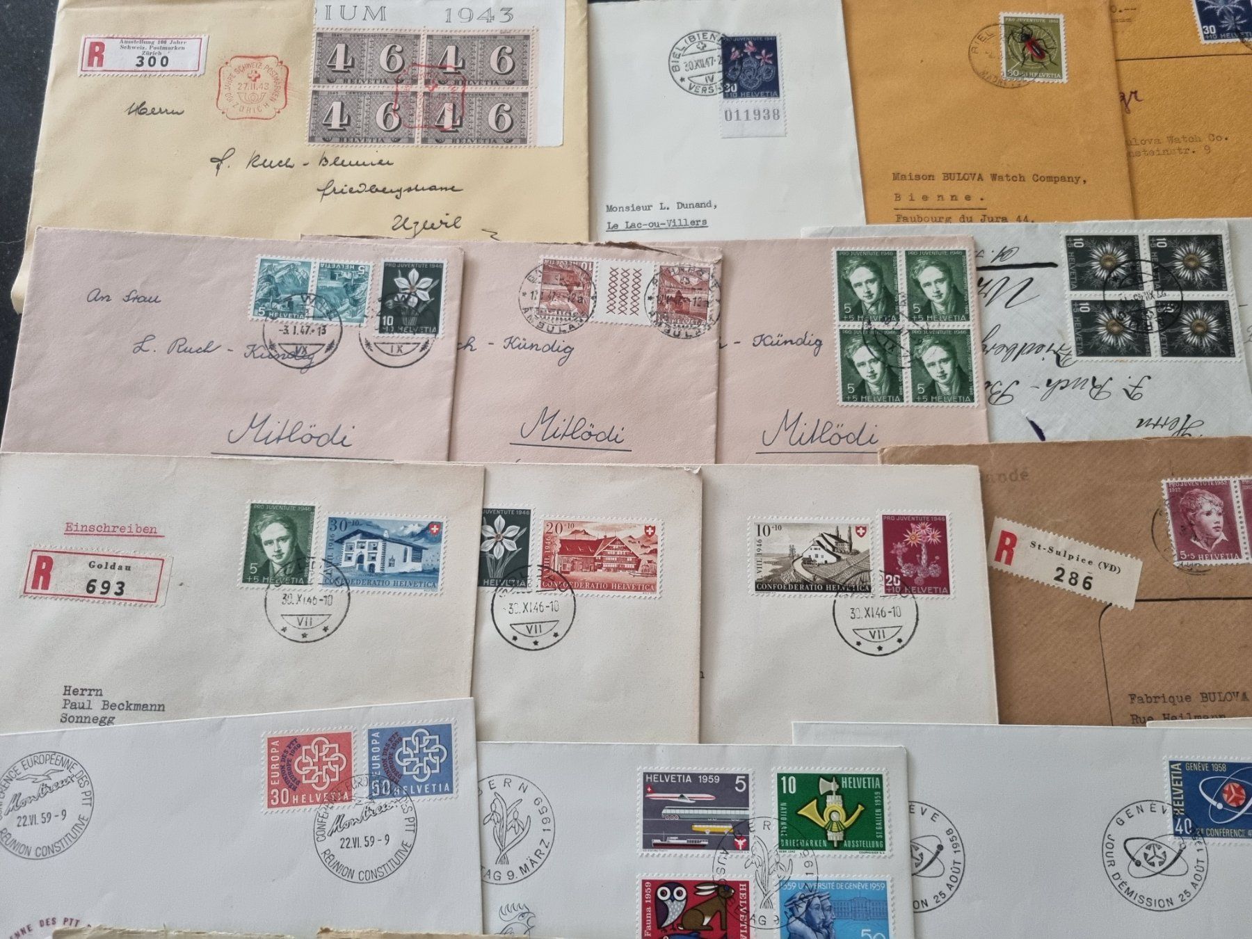Alle Briefmarken: Lot mit 37 CH Briefe – Gebraucht aus Gümligen von Geniusbuy 5