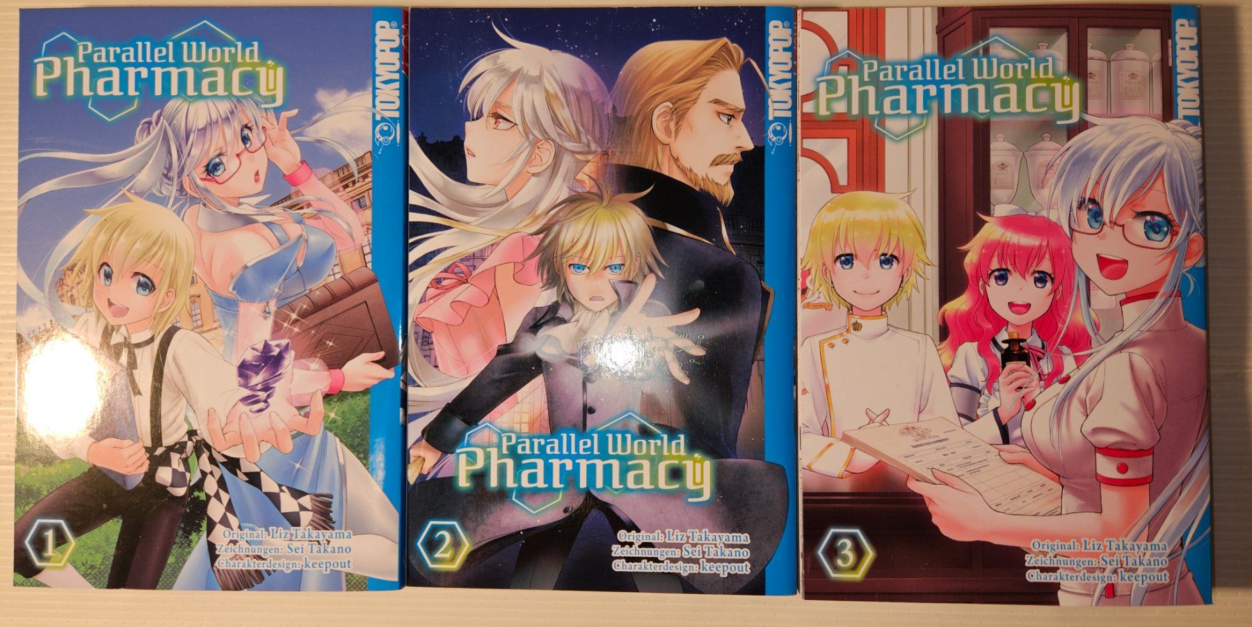 Comics: Parallel World Pharmacy 1 bis 3  Sei Takano Deutsch Manga – Gebraucht aus Münchenstein von vitalfit