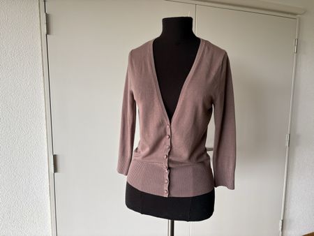 Strickjacke Braun Viskose, Gr M