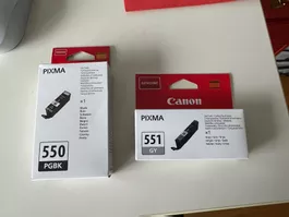 Canon Tintenpatronen PGI-550 PGBK und CLI-551 GY neu