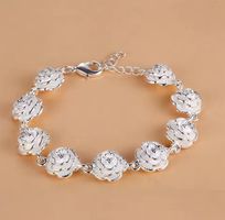 Elegantes Armband, 925 versilbert c.a. 18-20 cm