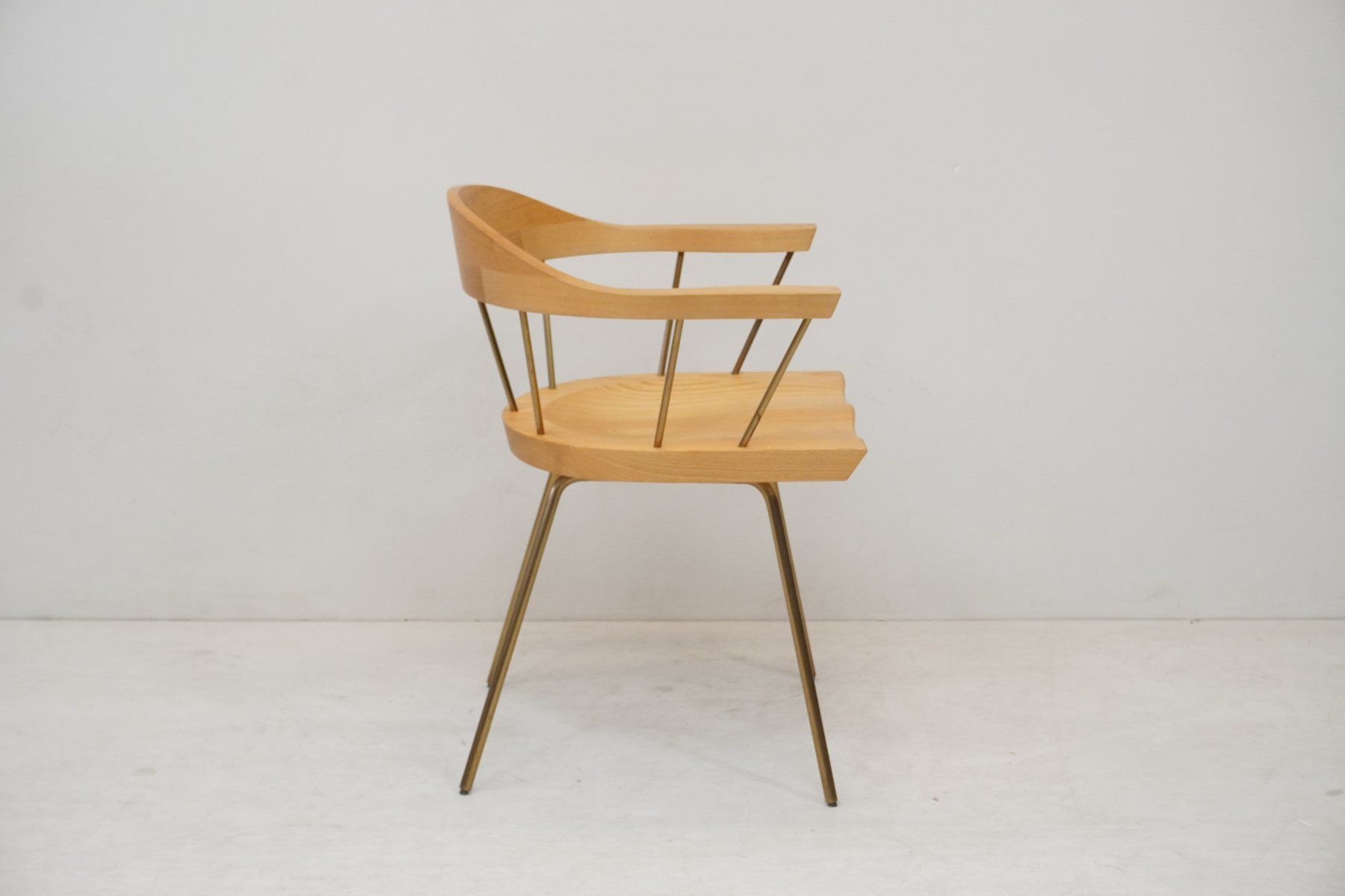 Sedie: BassamFellows Spindle Chair Eiche Messing - Designklassiker – Usato da Bad Zurzach venduto da QLASSIQ 3