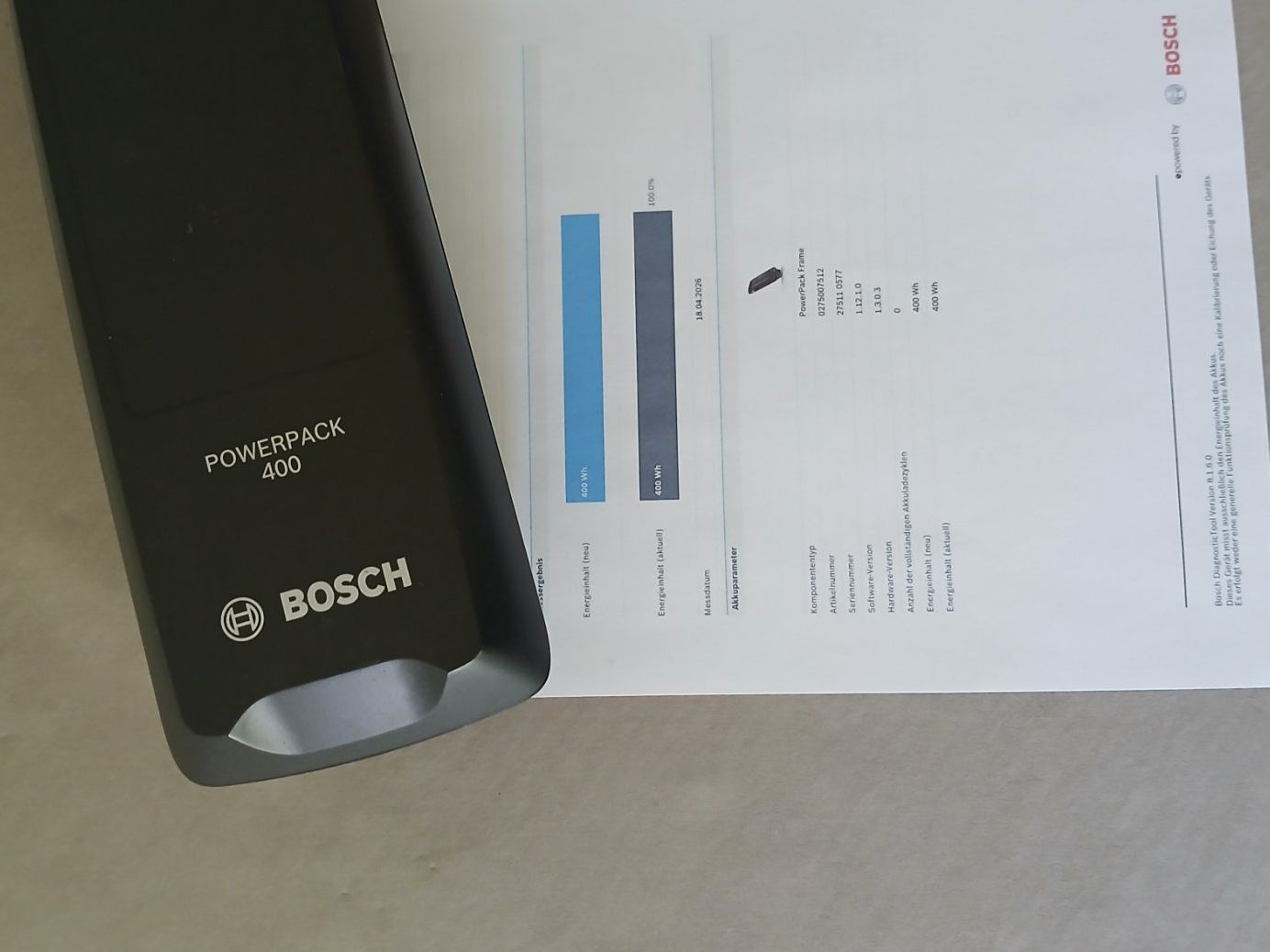 Bosch Batterie: Bosch Powerpack 400 mit 492Wh - inklusive Messbericht – Usato da Winterthur venduto da .-thx-. 1