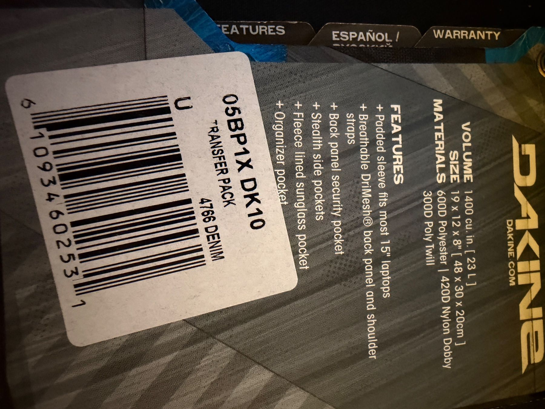 Dakine Rucksäcke: Dakine «Transfer Pack» 23L – Neu (gemäss Beschreibung) aus Emmenbrücke von Ator 3