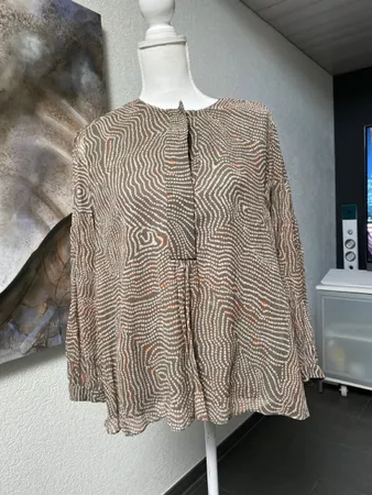 Hemisphere Seidenbluse Untertop gemustert Gr S super Zustand