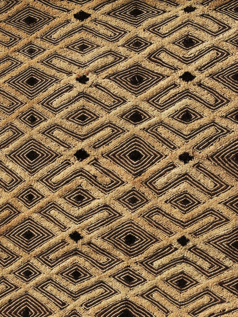 Tessuti: Raphia-Plüschgewebe, "Velours du Kasaï", Afrikanische Kunst – Usato da Basel venduto da MatthiDo 1