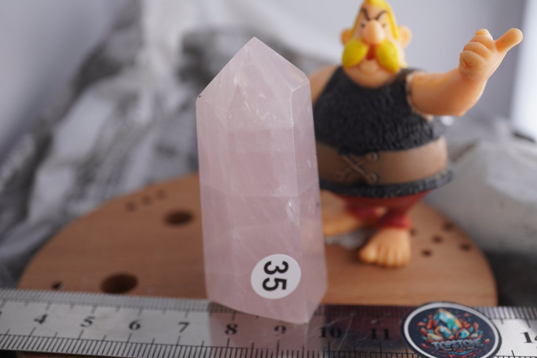 Minerali & Pietre curative: Rosenquarz   Spitze        Spitze 60mm x 23mm – Nuovo e nell'imballaggio originale da Eschenbach SG venduto da topstone 1