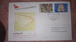 Swissair Genève - Zürich - Anchorage - Tokyo 03.04.1986
