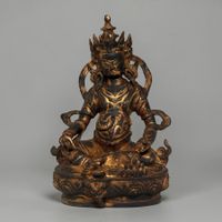 Kubera Reichtumsgott Bronze Skulptur Nepal 30cm – Buddhismus