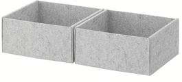 5 Aufbewahrungsboxen, IKEA KOMPLEMENT, Filz, grau, 25x27cm