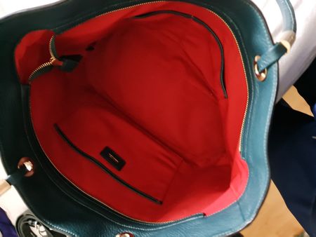 Tasche Damen Lancel Leder dunkelgrün guter Zustand
