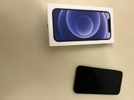 Smartphone Apple iPhone 12, 128GB, schwarz gebraucht mit Box