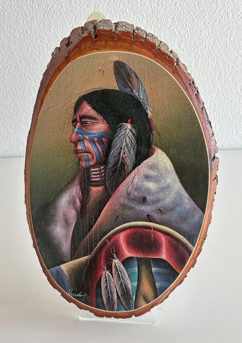 Poster & Bilder: Holzbild eines Cheyenne Indianers – Gebraucht aus Bäretswil von robsonantik 3
