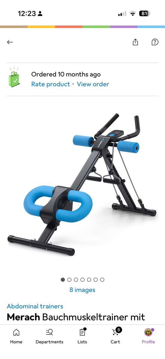 Vélos d'appartement: Merach Abdominal Trainer blue black new condition – D'occasion à Birsfelden par gio_x9gh