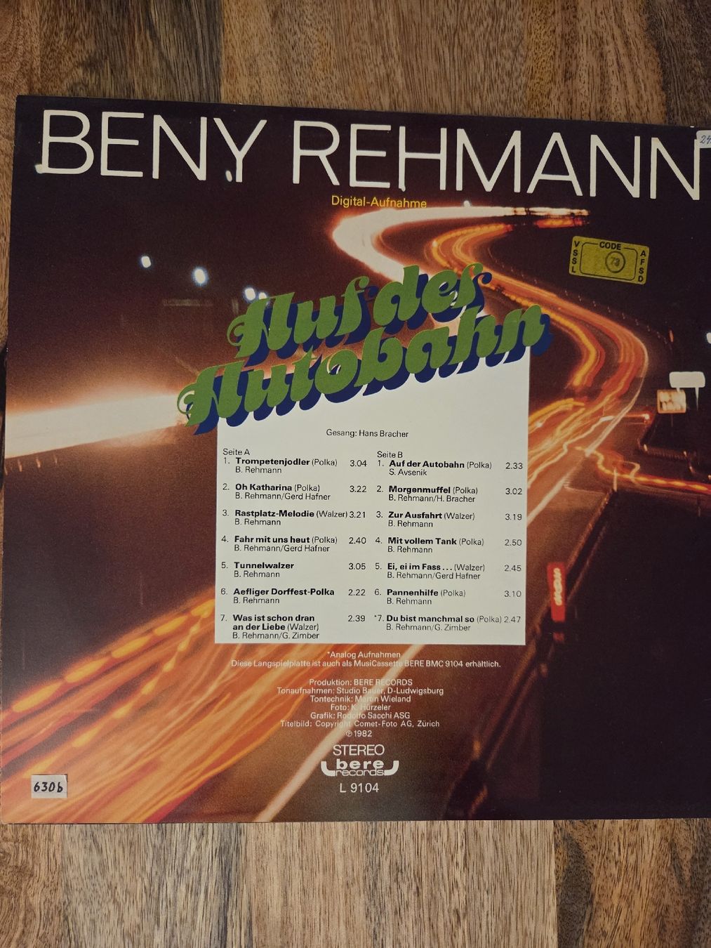 Dischi in vinile: Beny Rehmann "Uf der Autobahn" – Usato da Jegenstorf venduto da AloeVera19 1