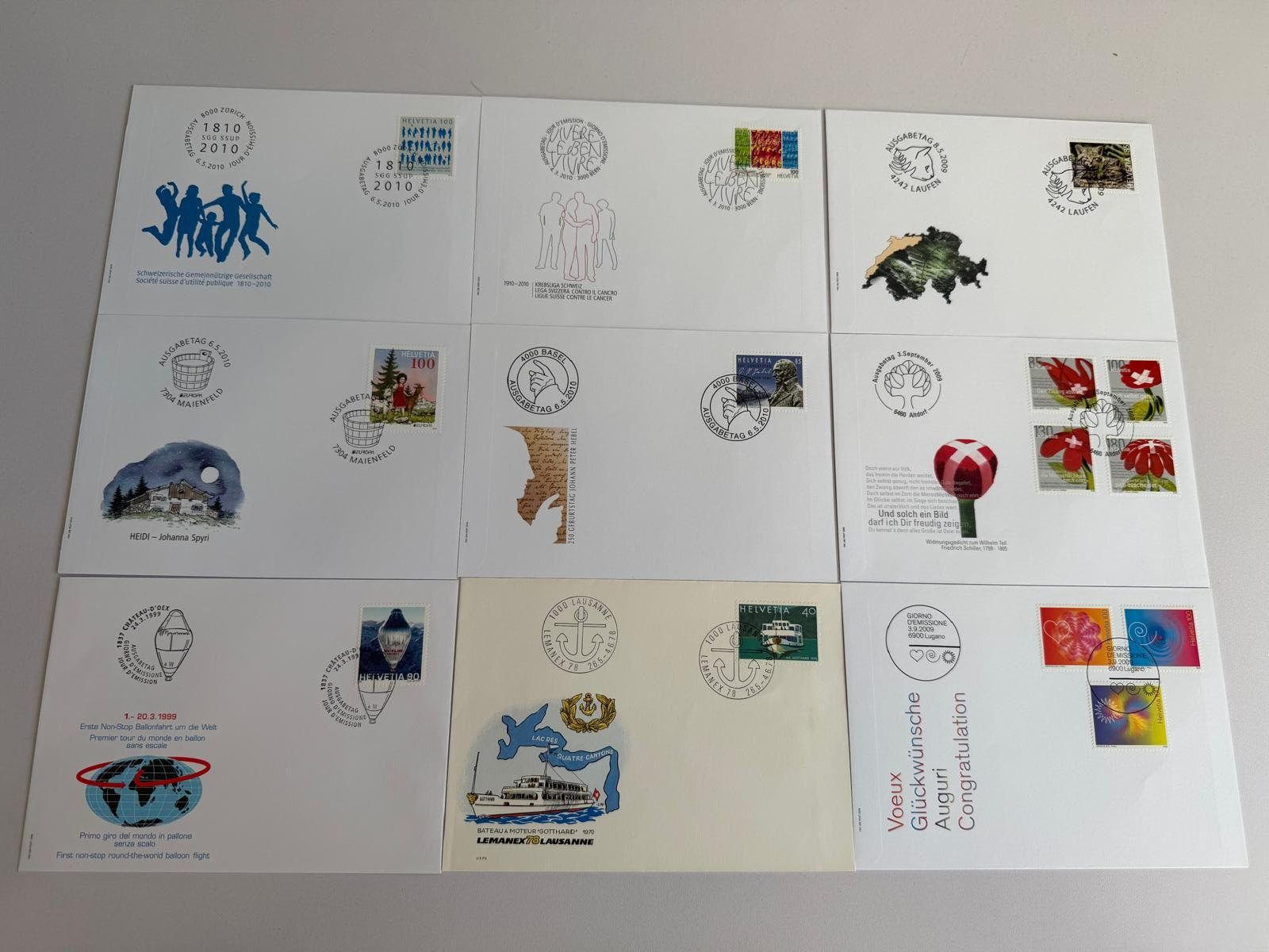 Tous les timbres: 9 Stück Ersttagsbrief (21) – D'occasion à Tafers par nicole.ts