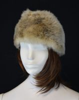 echt Pelz Mütze Lammfell Hut Kappe/Damen/Finnland/beige/56cm