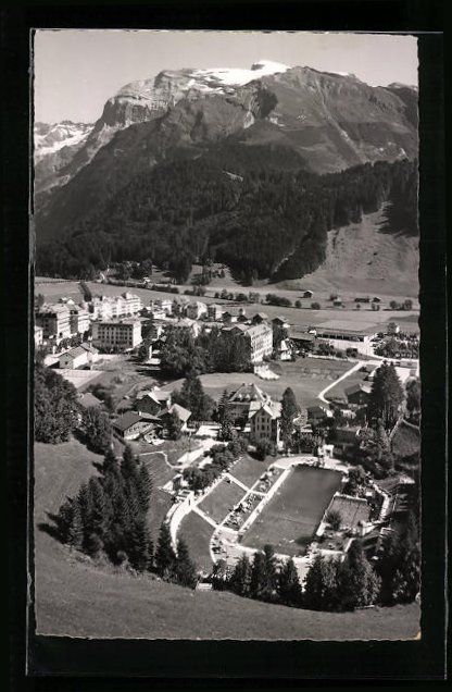 Cartoline postali: AK Engelberg, Schwimmbad mit Titlis – Usato da Berlin venduto da bartko-reher