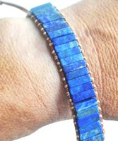 Armband E-08 – Lapislazuli verstellbar
