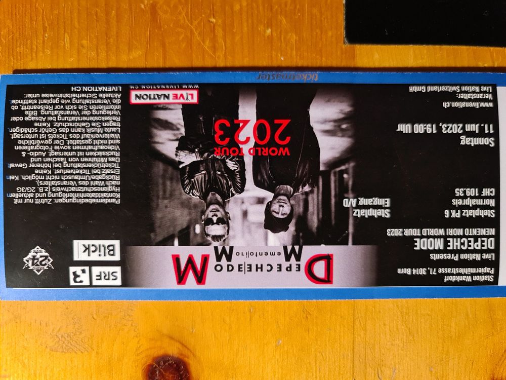 Depeche Mode Ticket Kaufen auf Ricardo