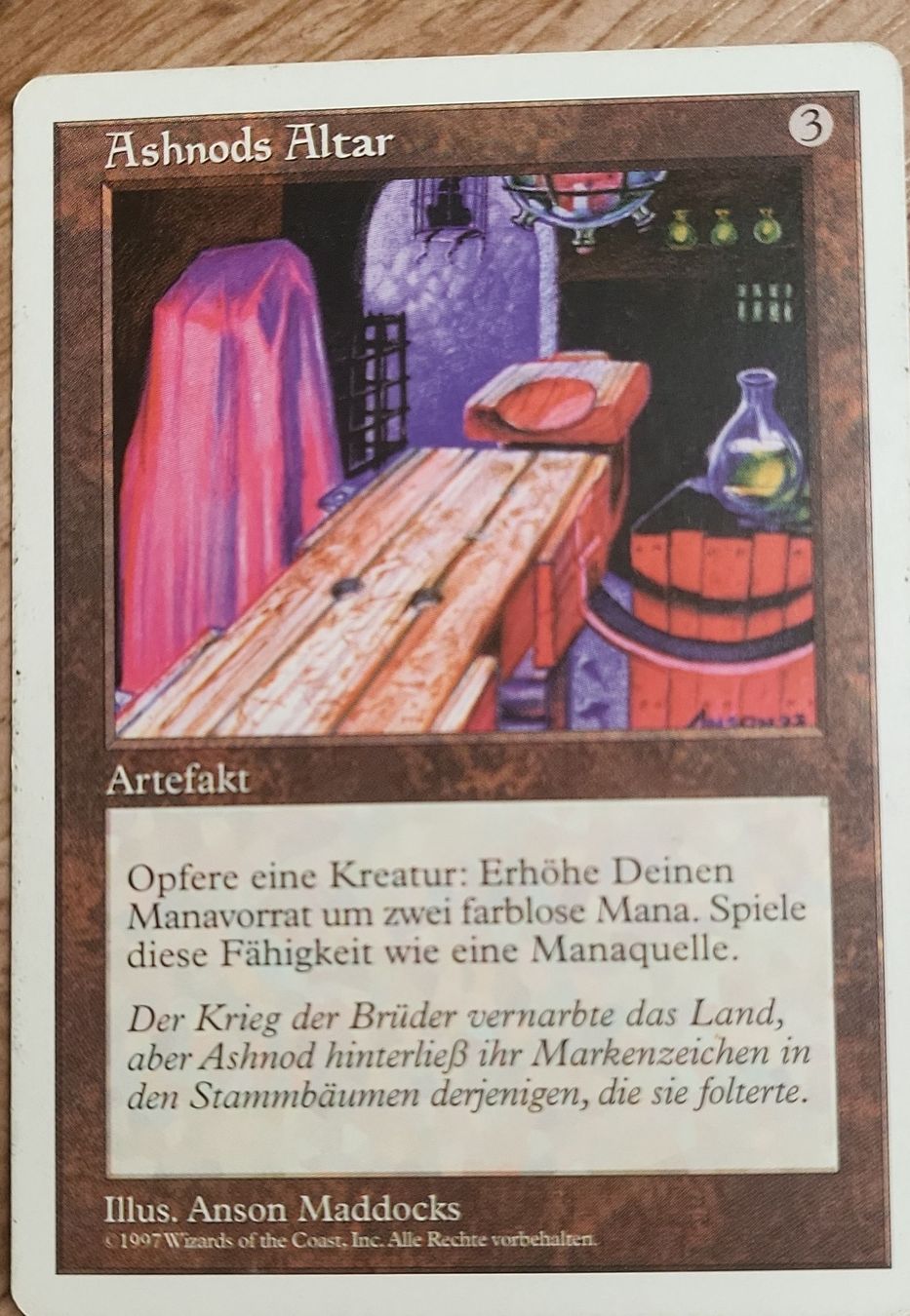 Magic The Gathering Carte collezionabili: Magic The Gathering - Ashnod's Altar - Artefakt. 5. Edition – Usato da Untersiggenthal venduto da vonberner