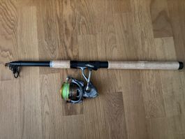 Teleskop Rute mit  Daiwa Angelrolle, guter Zustand