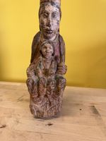 Holzfigur Madonna mit Kind, antik, mit Gebrauchsspuren