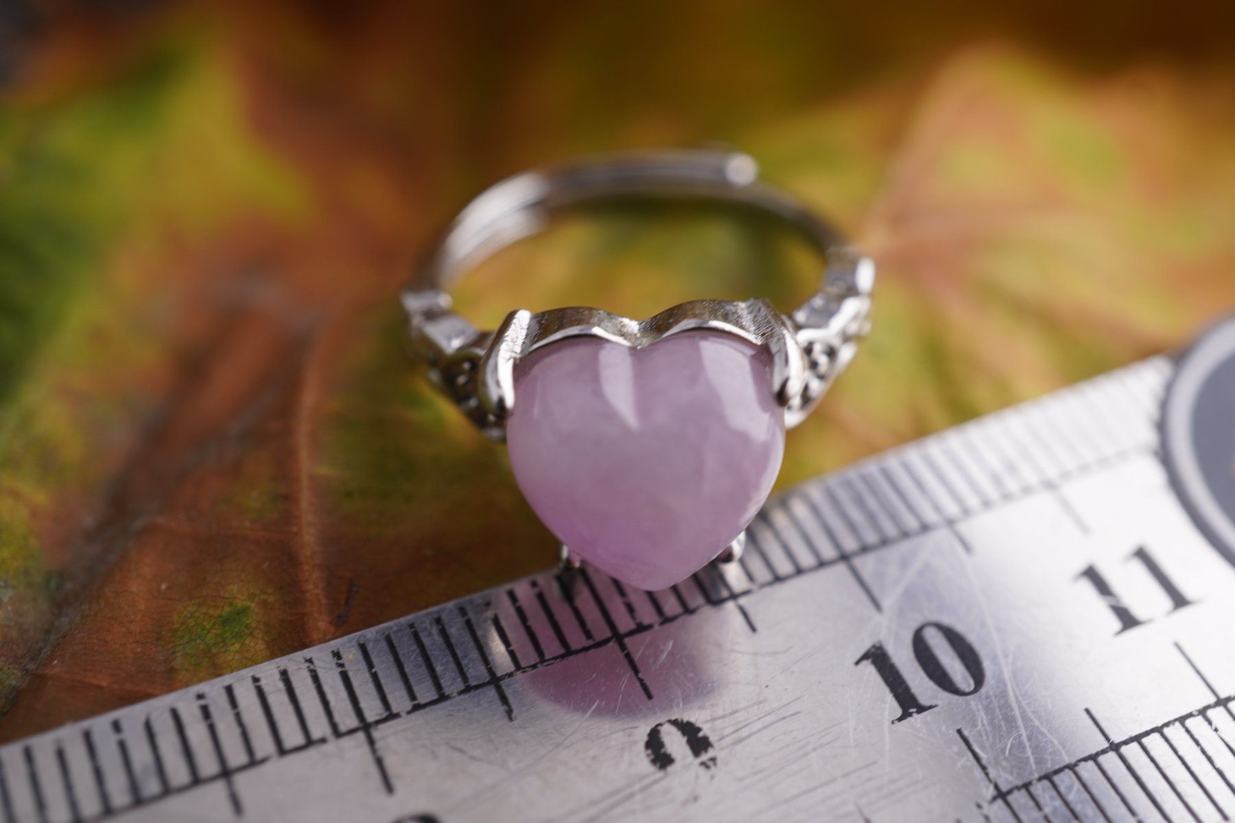 Minerali & Pietre curative: Kunzit  Herz   ring Grösse  Variabel     (Räumung!) – Nuovo e nell'imballaggio originale da Eschenbach SG venduto da topstone 5