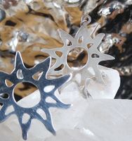SONNEN OHRRINGE IN 925 SILBER STERNE