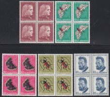 148-152** Viererblockserie 1953, Katalog SBK 26 Fr. 60.00