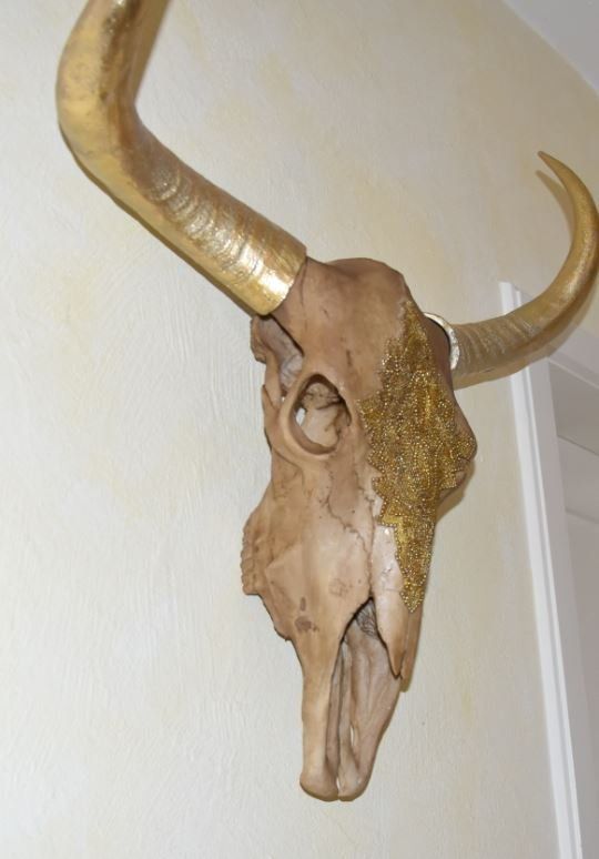Tutte le decorazioni: Kuhschädel Deko gold – Nuovo e nell'imballaggio originale da Menziken venduto da _Goldis_ 9