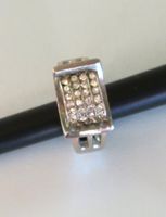 Ring mit Strasssteinen, Gr 53.4 mm