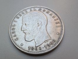 🇷🇴 5 Lei 1906 Carol I KM#35 Silber .900 selten
