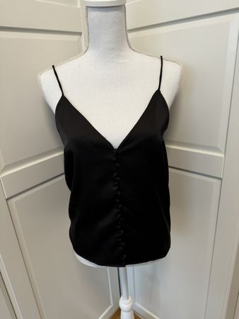 Schwarzes Top mit Knöpfen, Gr. S, Neu!