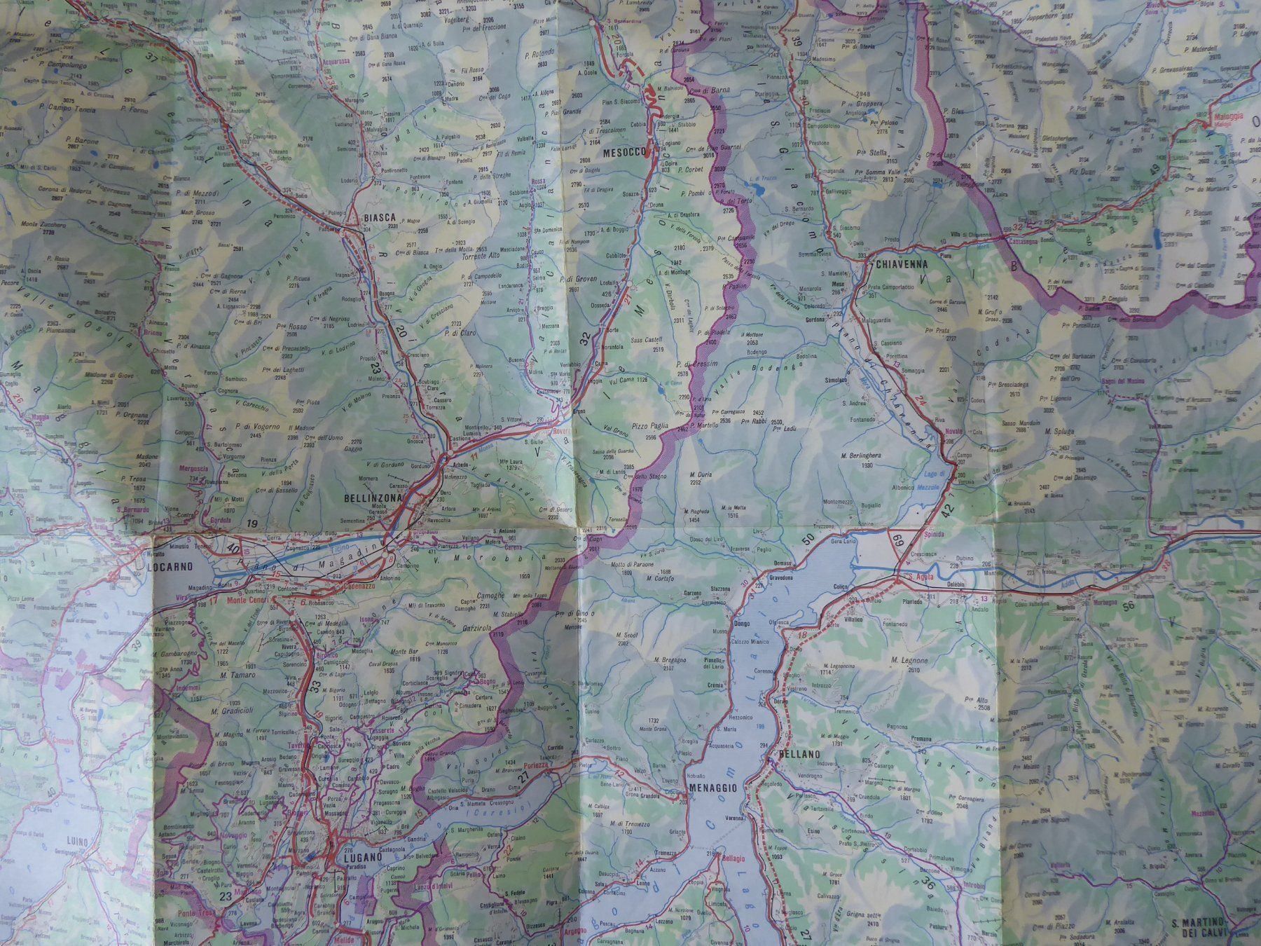 Cartine & Atlanti: Strassenkarte der Schweiz Blatt IV, 1982 – Usato da Turbenthal venduto da Panau 1