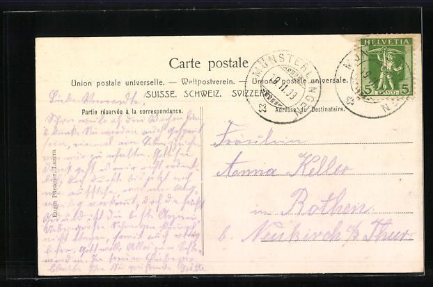 Cartoline postali: Münsterlingen, Kantonsspital mit Blick  – Usato da Berlin venduto da bartko-reher 1