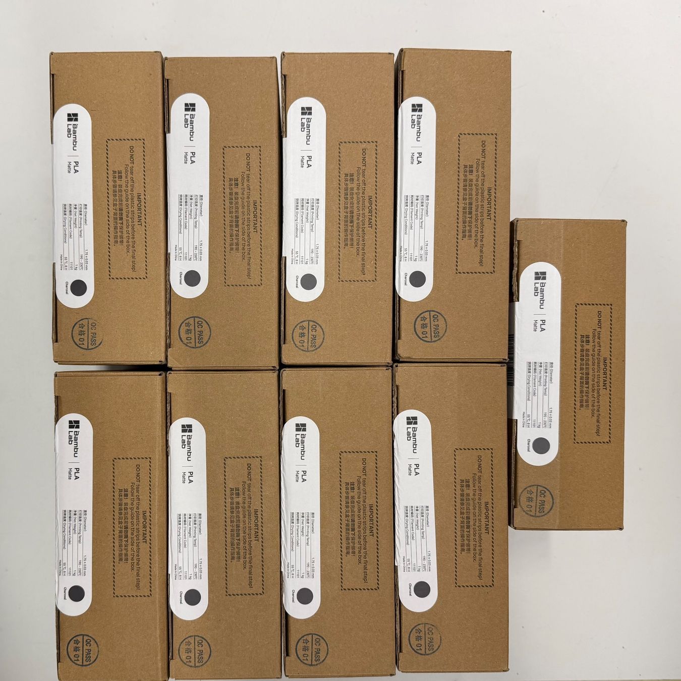 Bambu Lab Stampanti 3D: Packet 10: Bambu Lab Filamente PLA Matte – Nuovo e nell'imballaggio originale da Schwyz venduto da Patmis67