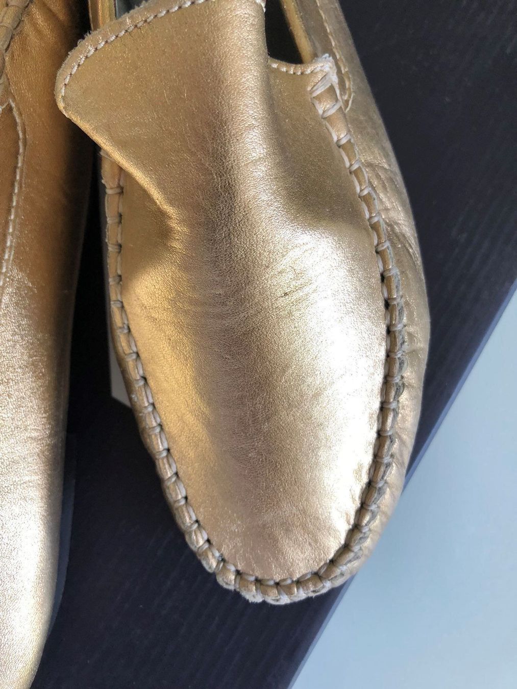 Scarpe da donna: SCHUH Damen Mokassin Voll Leder gold oder silber – Nuovo (secondo la descrizione) da Adliswil venduto da Jessik0 2