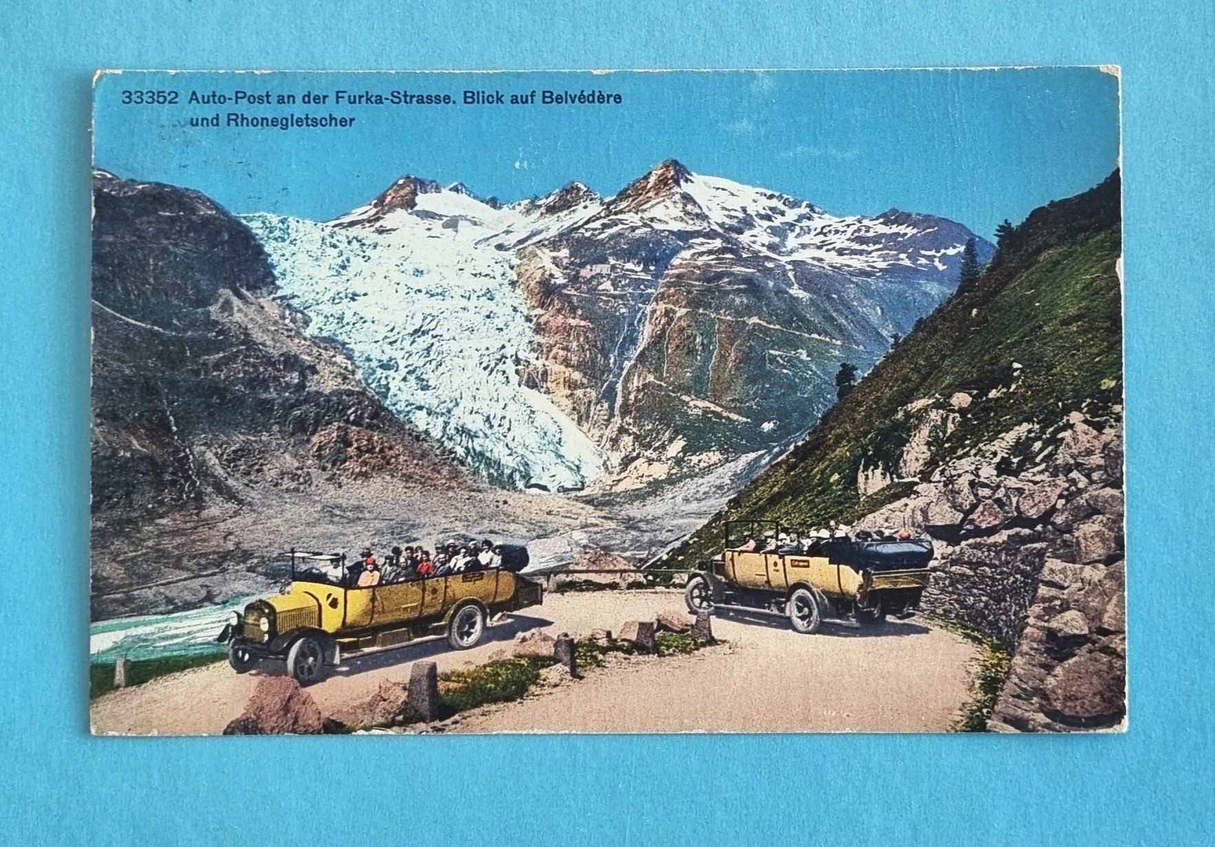 Cartes postales: Furka Strasse - Auto-Post - Postauto - Rhonegletscher - 1923 – Neuf avec emballage d'origine à Rothrist par RROENK