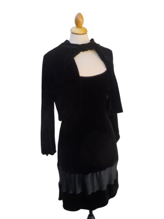 Plein Sud Cocktailkleid + Bolero Vintage 1990er