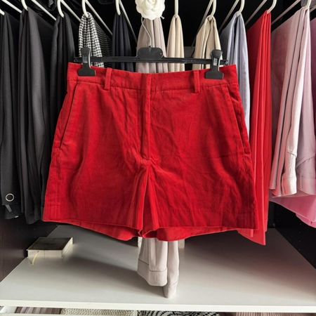 The Kooples Red Velvet Shorts