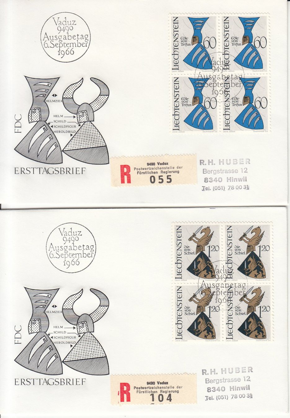 Tutti i francobolli: LBK 400 - 403 im 4er-Block FDC – Usato da Bürglen TG venduto da StampGraf 2