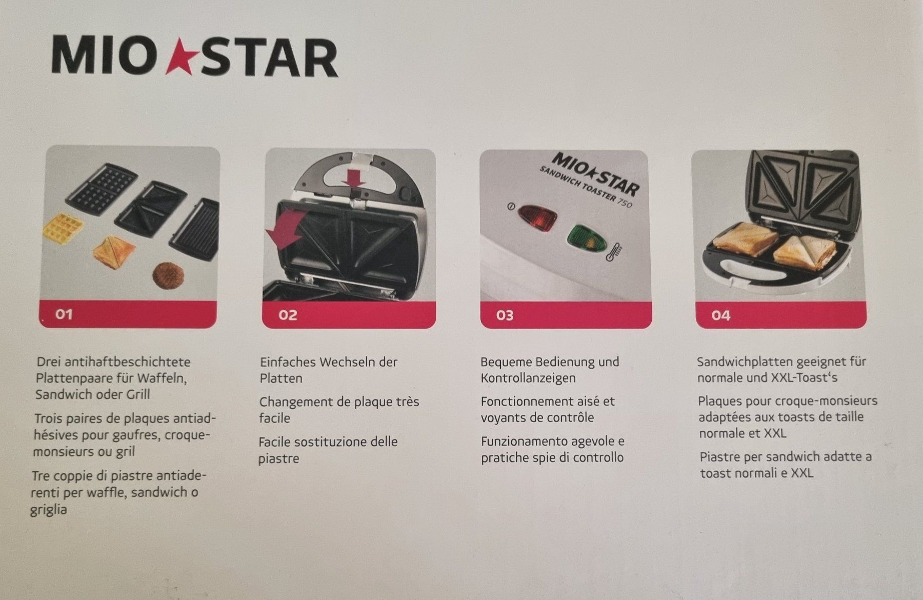 Mio Star Elettrodomestici da cucina: Sandwich Toaster – Nuovo e nell'imballaggio originale da Richterswil venduto da Brotbackmaschine 1