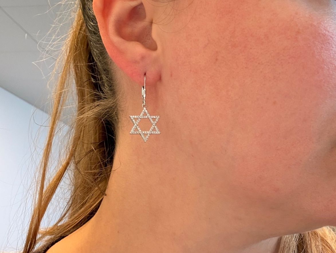 Orecchini pendenti & Orecchini a lobo: Davidstern Set Silber 925 Zirkonia – Nuovo e nell'imballaggio originale da Zug venduto da gold.schmuck 2