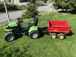 Rolly Toys Tretraktor Deutz-Fahr mit Mega Trailer grün